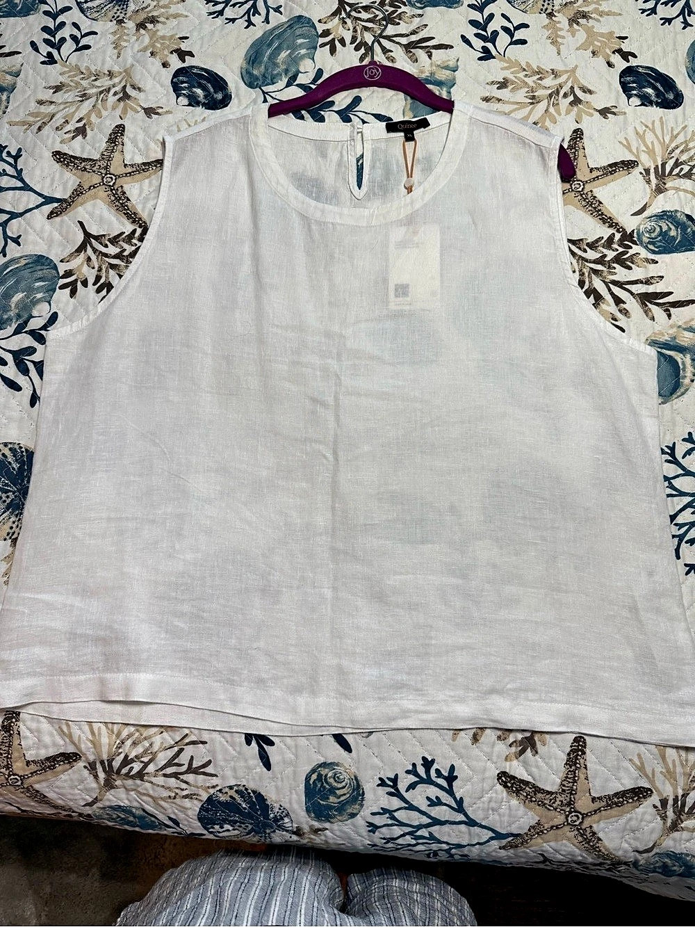 Quince European Linen Tank Top White XL